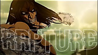 Eren vs Reiner AOT  RAPTURE EditAMV [upl. by Kurzawa]