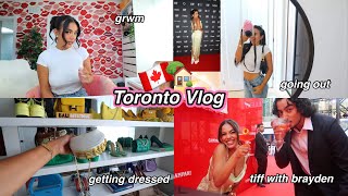 Toronto Vlog ⋆˙⟡♡ grwm for tiff going out with my brother and vision board 🇨🇦🏡 [upl. by Burlie74]