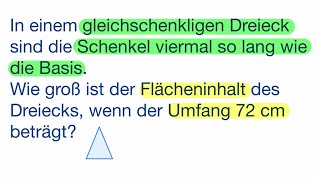 Ein geometrisches Rätsel mit einem gleichschenkligen Dreieck [upl. by Aynna]