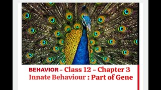 Class 12  Biology  Chapter 3  Behavior  Innate Behavior and its types biologywalaar [upl. by Lansing75]