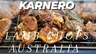 KARNERO BBQ AUSTRALIAN LAMB CHOPS BBQ IN TROPICAL GARDEN MELBOURNE AUSTRALIA [upl. by Divadnhoj]