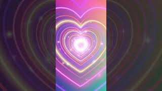 Neon Lights Love Heart Tunnel💜Purple Heart Background  Neon Heart Tunnel Loop 3 Hours [upl. by Letnom303]