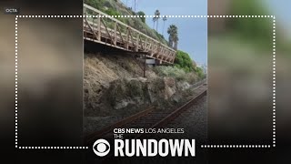 Landslide halts OC rail service Harbaugh to join Chargers LA hitandruns spike  The Rundown 124 [upl. by Atiuqin]