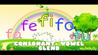 Blending Consonant and Vowel Sounds  fa fe fi fo fu Enlish Phonics  KINDERGARTEN [upl. by Corbie108]