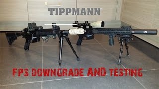 Tippmann m4 fps downgrade tutorial HPA 350fps airsoft [upl. by Lorant]