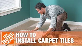 How to Install Carpet Tiles  The Home Depot [upl. by Ordnassela520]