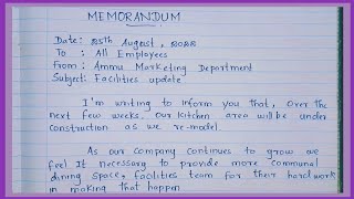 MemorandumBusiness Memo Business Memorandum How to write a Business Memo Memo report [upl. by Divadnhoj]