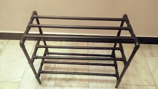 How to make shoe rack with PVC pipes [upl. by Cai923]