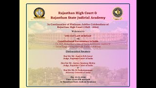 One Day Law Seminar on Constitutional Governance in India [upl. by Arodoeht]