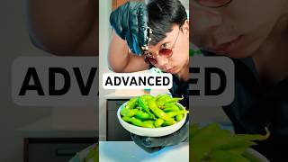 What is the BEST way to eat Edamame beans japanesefood mukbang edamame [upl. by Esilana200]