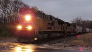 Union Pacific Grain MTs Near Peoria IL  Nov 9 2024 [upl. by Zemaj]