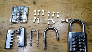 拆解密碼掛鎖amp分析開鎖原理 combination padlock disassembly [upl. by Yoshi]