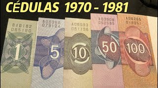 Cédulas antigas valem dinheiro da Ditadura Militar do Brasil de 1970 a 1981  valor atualizado [upl. by Verlie593]