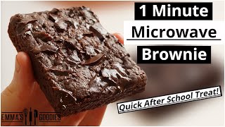 1 Minute Microwave BROWNIE  The EASIEST Chocolate Brownie Recipe [upl. by Porcia]