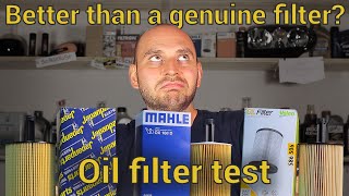 Mahle vs Japanparts vs Valeo  Oil filter test amp comparison [upl. by Ikey213]