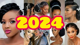 💖🌸 Cute hairstyles for 2024 brides  Hairstyles for black women  Natural hairstyles [upl. by Erreipnaej]