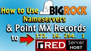 How to use BigRock nameservers and point MX Records to Redserverhost EASY GUIDE☑️ [upl. by Nevar]