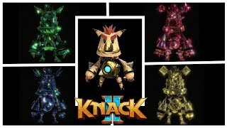 Knack 2  All Unlockable Knacks  Shooter Knack Vampire Knack Saber Knack Speedy Knack [upl. by Jarvey]