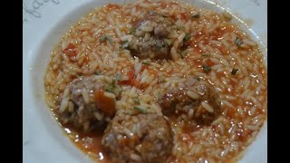 Riz boulettes farce recette cookeo [upl. by Akeret]