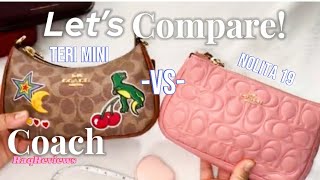 Coach Mini Teri  vs  Coach Nolita 19  Let’s Compare What Fits  RaqReviews [upl. by Ahsined]