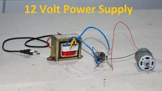 how to Build 12 volt power supply or adaptor at home by using ac transformer [upl. by Wildon181]