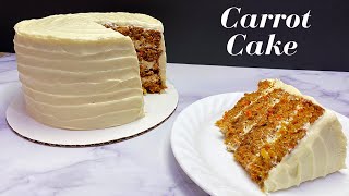 CARROT CAKE with Cream Cheese Frosting [upl. by Ailed563]