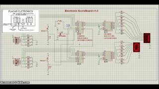 Proteus  IC 4510  IC 4511  Electronic Scoreboard Circuit [upl. by Mecke999]