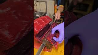 We watch this fishmonger skillfully slice up a huge piece of tuna 🔪🐟 [upl. by Engis24]