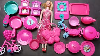 Super Cute Pink Barbie Doll Toys  Hello Kitty Sanrio Toys  Oddly Satisfying ASMR [upl. by Stephanie425]