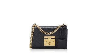 Gucci Guccissima Padlock Small Shoulder Bag Black [upl. by Toomin976]