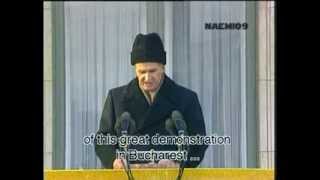 Nicolae Ceausescu LAST SPEECH [upl. by Nievelt544]