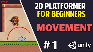 Unity 2D Platformer for Complete Beginners  1 PLAYER MOVEMENT [upl. by Dana]