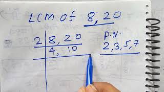 find the lcm of 8 and 20  Hindi  Surendra Khilery [upl. by Reprah]