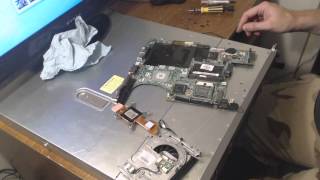 Hp DV 9000 thermal paste replacement [upl. by Un751]