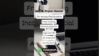 Great opportunity For House wifesstudents trending work workfromhome reelsjobs [upl. by Narmi]