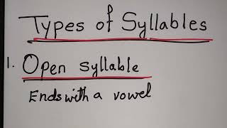 How to Count Syllable  Types of Syllable  Class76 [upl. by Asum859]