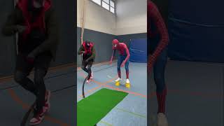 SpiderMan amp Miles Morales the floor is lava challange 😱 shorts [upl. by Benyamin]