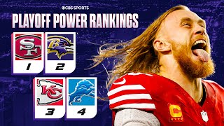 NFL Playoff Power Rankings What does each team need to do to get to the Super Bowl  CBS Sports [upl. by Eleets]