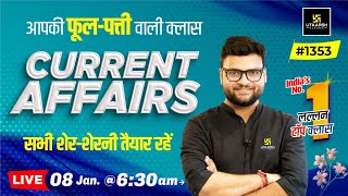 8 January 2024 Current Affairs  Daily Current Affairs 1353  Kumar Gaurav Sir [upl. by Alatea]