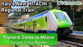 Trenord BRANDNEW Hitachi Caravaggio  Italian Regional Train Review Lake Como to Milano [upl. by Ilene302]