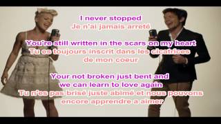 Pink  Just Give Me a Reason LYRICS  traduction francaise [upl. by Etep]