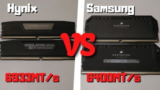 Samsung VS Hynix DDR5  Daily amp Performance Overclocking Comparison feat Corsair Dominator Platinum [upl. by Rochell]