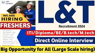 LampT New Vacancy OUT 🔥  Freshers  CTC 75LPA  LampT Jobs 2024  LampT hiring 2024  Latest Jobs 😍 [upl. by Jariah]