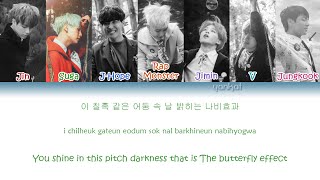 BTS 방탄소년단  Butterfly Color Coded HanRomEng Lyrics  by Yankat [upl. by Enej]