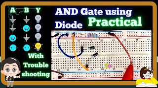 AND Gate Practical using diode in a Breadboard with troubleshooting tips [upl. by Galasyn]