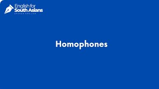 Homophones Understanding Common SoundAlike Words with Examples [upl. by Paviour]