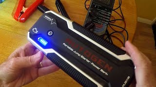 AUTOGEN 4000A Car Jump Starter 100L Gas amp Diesel Test and Review [upl. by Akirahs]