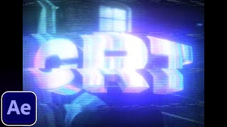 How To Make The CRT REVERSE EFFECT In After Effects [upl. by Esille]