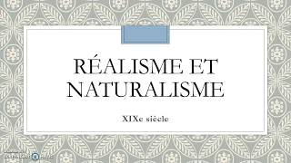 Réalisme et naturalisme en littérature [upl. by Ramma]