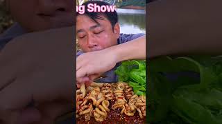 Spicy Pork Intestines Mukbang [upl. by Ulyram]